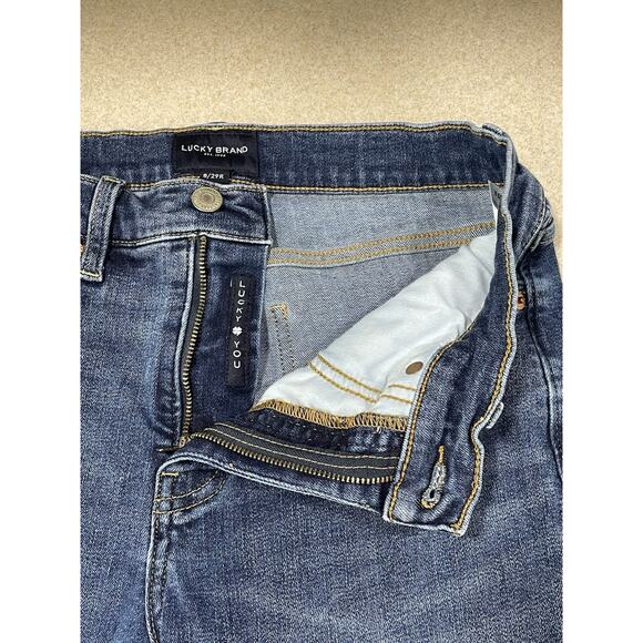 Lucky Brand Jeans Zoe High Rise Straight Leg Raw Hem Women's Size 8/29R - Picture 9 of 16